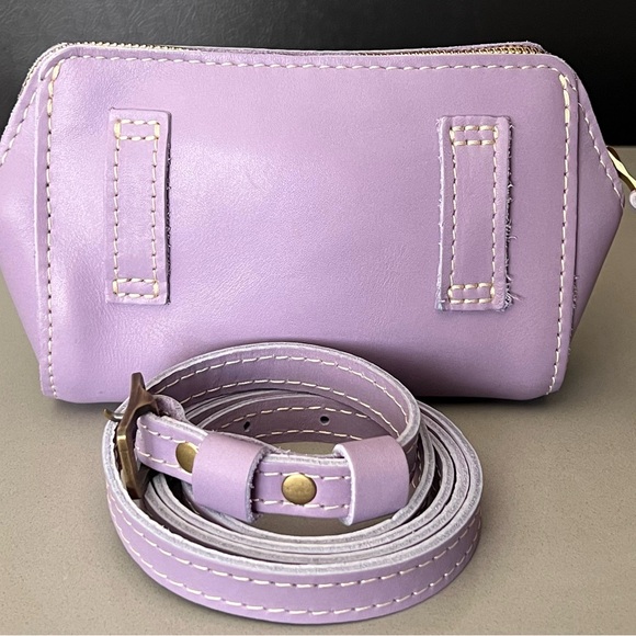SOLD Portland leather goods lavender zip-tight belt bag - Picture 2 of 4